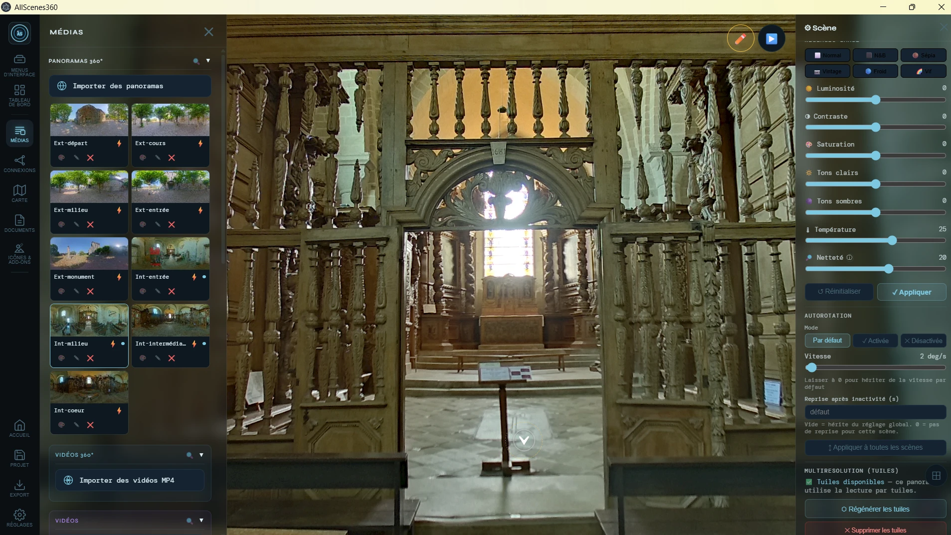 Éditeur de panoramas AllScenes360